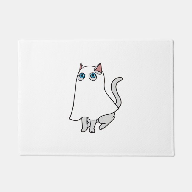 Ghost Cat Classic T - Shirt_1 Fußmatte (Vorderseite)