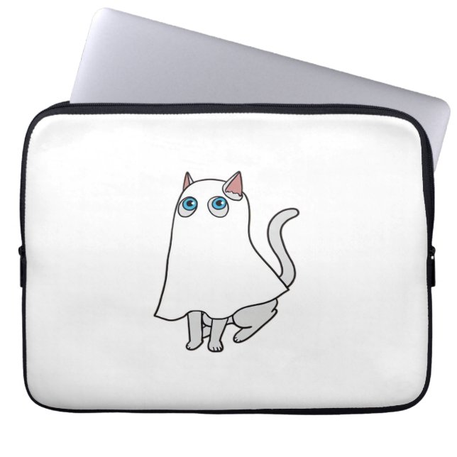 Ghost Cat Classic T - Shirt_1 Laptopschutzhülle (Vorderseite)