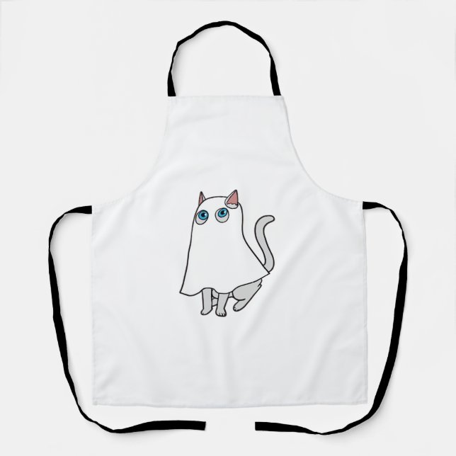 Ghost Cat Classic T - Shirt_1 Schürze (Vorderseite)