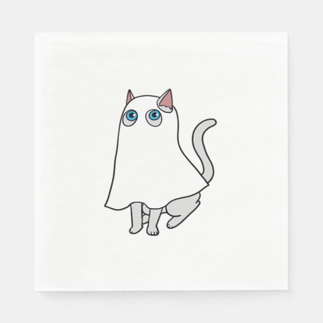 Ghost Cat Classic T - Shirt_1 Serviette (Vorderseite)