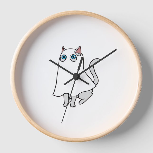 Ghost Cat Classic T - Shirt_1 Uhr (Vorderseite)
