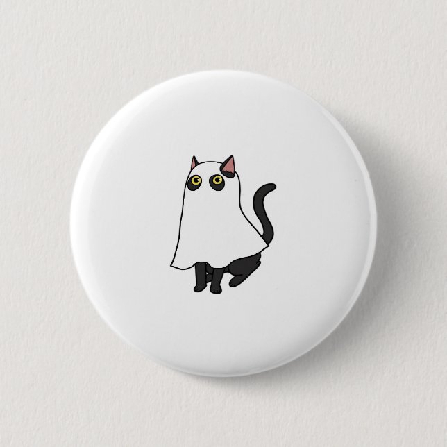 Ghost Cat Classic T - Shirt_2 Button (Vorderseite)