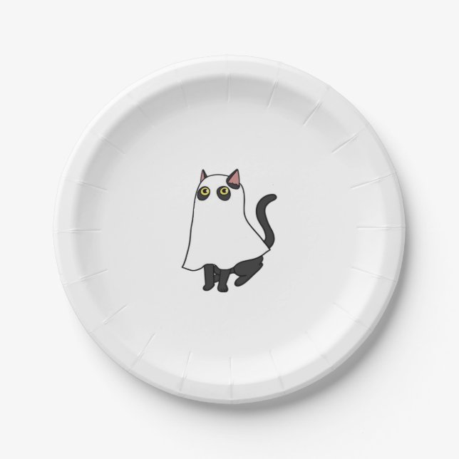 Ghost Cat Classic T - Shirt_2 Pappteller (Vorderseite)
