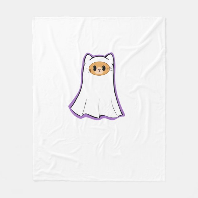 ghost cat Classic T - Shirt_3 Fleecedecke (Vorderseite)
