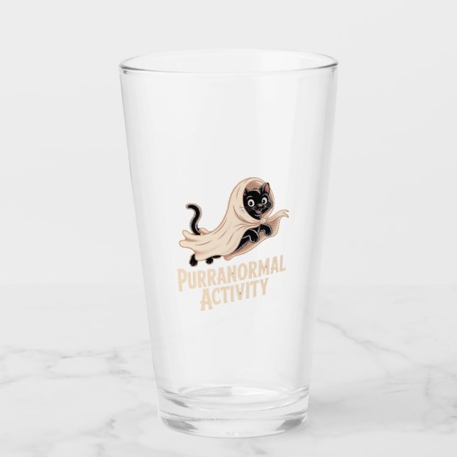 Ghost Cat Classic T - Shirt Glas (Vorderseite)