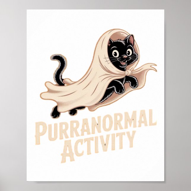 Ghost Cat Classic T-Shirt Poster (Vorne)