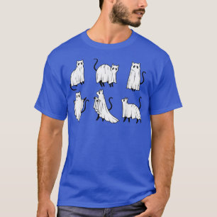 Ghost Cat Halloween, Katzen Lover, Schwarze Katze, T-Shirt