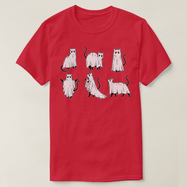 Ghost CAT Halloween, Katzenjammer, Schwarze Katze, T-Shirt (Design vorne)