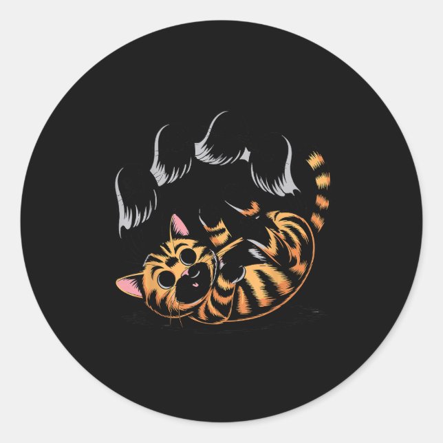 Ghost Cat Meme Funny Halloween Soky Kitty  Runder Aufkleber (Vorderseite)