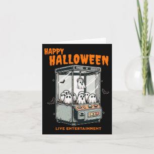 Ghost Claw Game Happy Halloween Karte