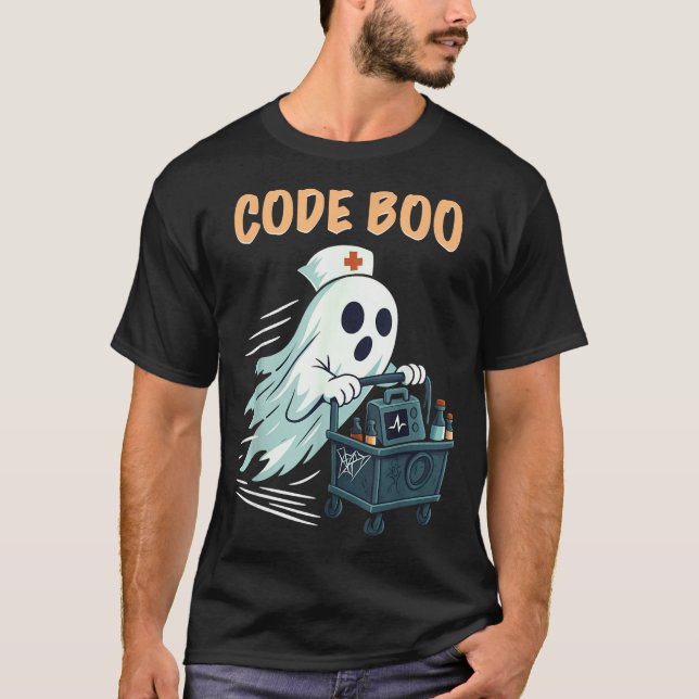 Ghost Code Boo In The Icu Nursing Gift For Hallowe T-Shirt (Vorderseite)