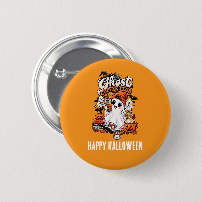 Ghost Coffee Club HALLOWEEN Button (Vorne & Hinten)