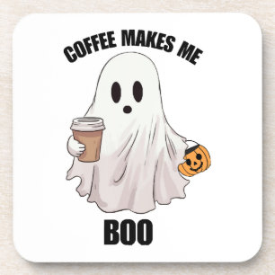 Ghost Coffee Halloween Funny Getränkeuntersetzer