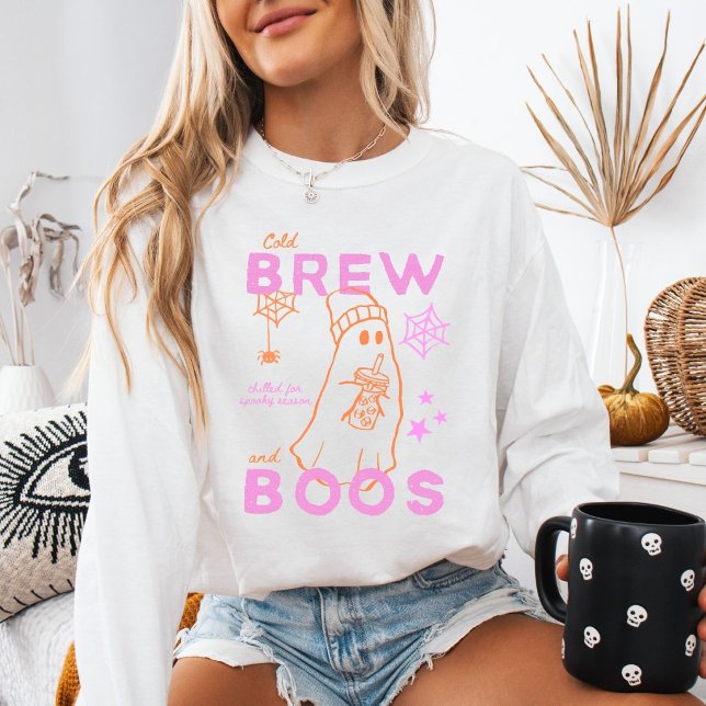 Ghost Cold Brew And Boos Eiskaffee Halloween Sweatshirt (Von Creator hochgeladen)
