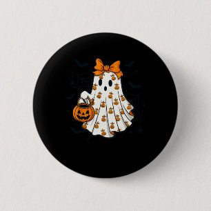 Ghost Coquette Spooky Halloween Pumpkin Leckerei o Button