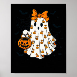 Ghost Coquette Spooky Halloween Pumpkin Leckerei o Poster