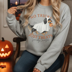 Ghost Costume Hund Dackel Spooky Jahreszeit Sweatshirt