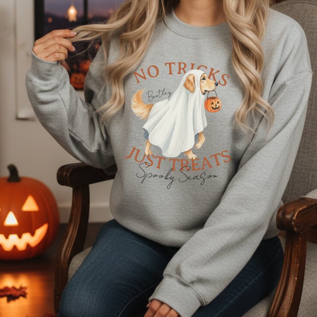 Ghost Costume Hund Golden Retriever Spooky Jahresz Sweatshirt (Elevate your fall apparel with this Ghost Costume Golden Retriever Spooky Season sweatshirt! )