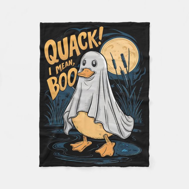 Ghost Costume Niedlich Duck Quack I Gemein Boo Spo Fleecedecke (Vorderseite)