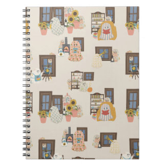Ghost Cottage Notizbuch | Gemütliches Herbst Journ Notizblock