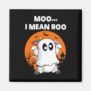 Ghost Cow Moo I Gemein Boo Halloween Funny Cow Lov Magnet