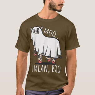 Ghost Cow Moo I Gemein Boo Pumpkin Moon Halloween T-Shirt