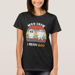 Ghost Cow Moo I Gemein Boo Pumpkin Moon Halloween T-Shirt