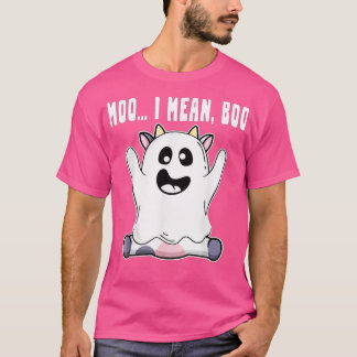 Ghost Cow Moo I Gemein Boo Pumpkin Moon Halloween T-Shirt