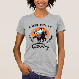 Ghost Cowboy Reitpferd Halloween T-Shirt