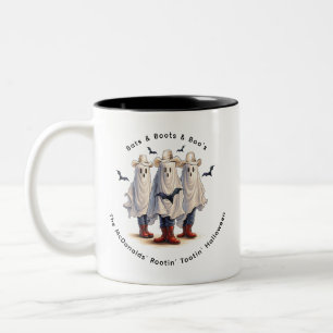 Ghost Cowboy Western Thema Spooky Halloween-Party Zweifarbige Tasse