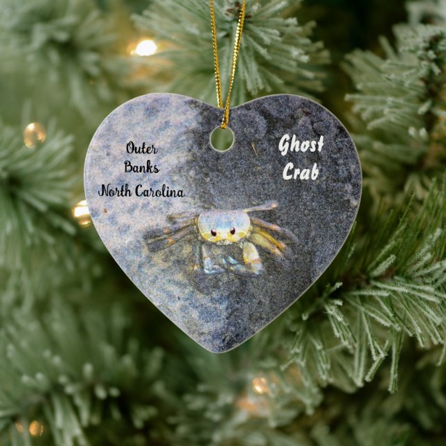 Ghost Crab Heart Shaped Ornament (Baum)