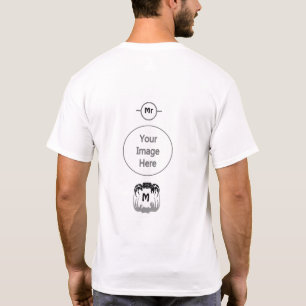 Ghost Crab Silhouette Casting a Shadow Monogram T-Shirt