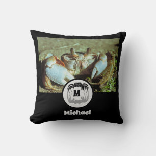 Ghost Crab Silhouette und Shadow Name Tag Foto Kissen