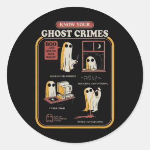 Ghost Crimes Runder Aufkleber