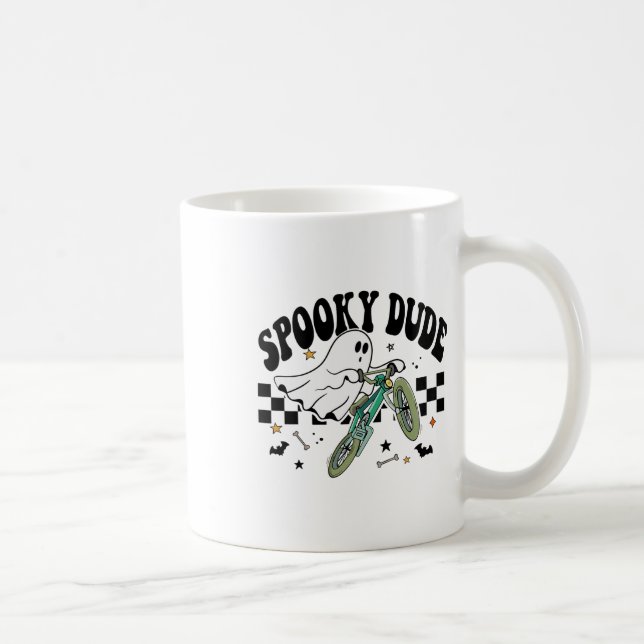 Ghost Cycling Bicycle Bike Retro Halloween-Party C Kaffeetasse (Rechts)
