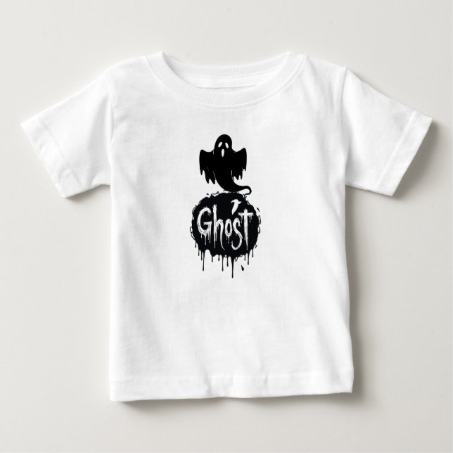 Ghost – Dark Horror Dripping Text Art T-Shirt (Vorderseite)