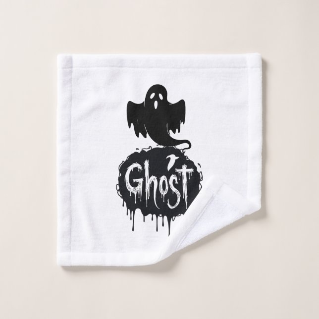 Ghost – Dark Horror Dripping Text Art Waschlappen (Waschlappen)