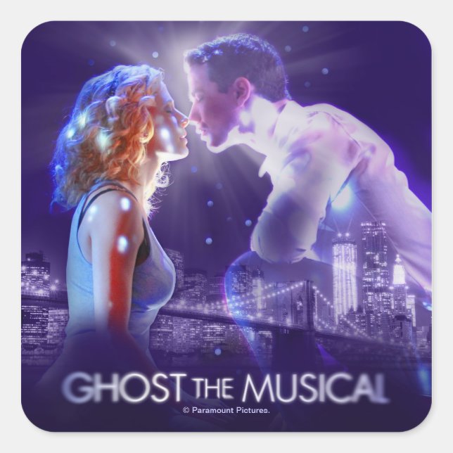 GHOST - Das musikalische Logo Quadratischer Aufkleber (Vorderseite)