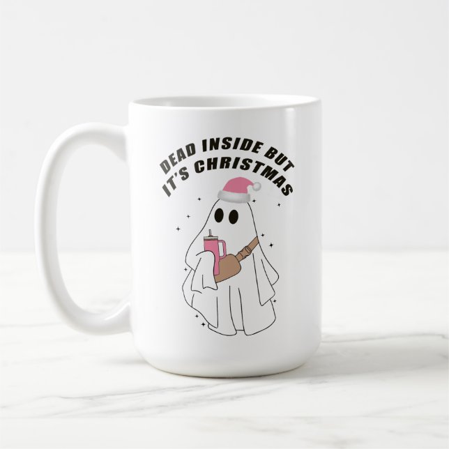 Ghost Dead Inside Aber es ist Weihnachten Boo jee  Kaffeetasse (Links)