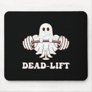 Ghost Dead Lift Groovy Fitness Spooky Funny Hallow Mousepad