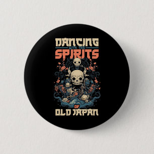 Ghost Demon tanzen mit Geist des alten Japan Yokai Button
