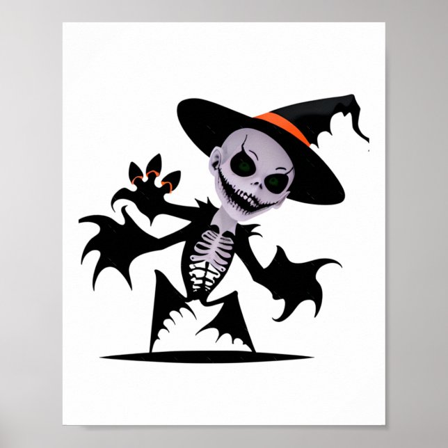 Ghost Devil in Halloween Sticker Poster (Vorne)