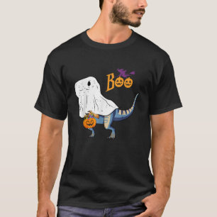 Ghost Dinosaur T rex Funny Boo Halloween Boys Männ T-Shirt