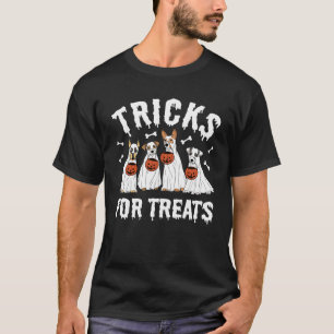 Ghost Dog Trick oder Treat Halloween Spooky Saison T-Shirt