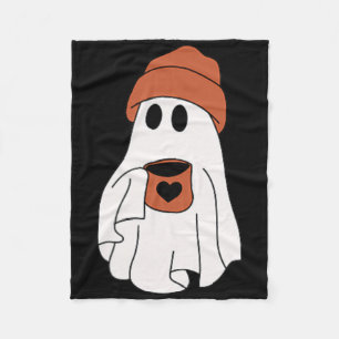 Ghost Drink-Kaffee lustiges Halloween Kostümkostüm Fleecedecke