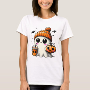Ghost Drink-Kaffee lustiges Halloween Kostümkostüm T-Shirt