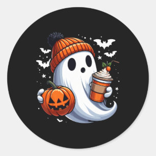 Ghost Drink Pumpkin Gewürze Männer Frauen Kinder S Runder Aufkleber