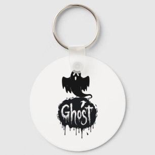 Ghost – Dunkle Horror-Tropftext-Kunst Schlüsselanhänger