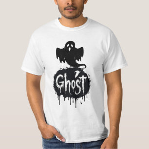 Ghost – Dunkle Horrortropfen-Textkunst T-Shirt