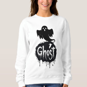 Ghost – Dunkle Horrortropfende Textkunst Sweatshirt
